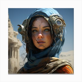 Girl In The Desert Canvas Print