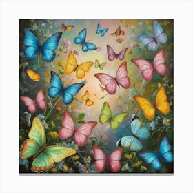 Butterfly Garden 1 Canvas Print