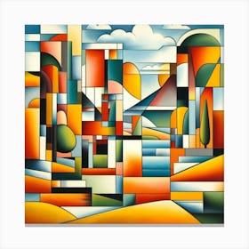 Landscape, style of Modernism Canvas Print