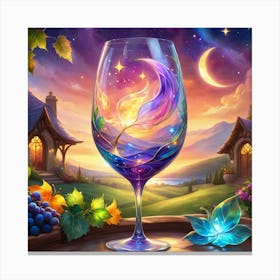 Mystical wine glass Canvas Print