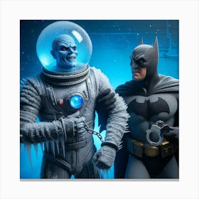 Batman And Iceman Canvas Print
