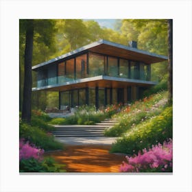 House In The Woods Canvas Print