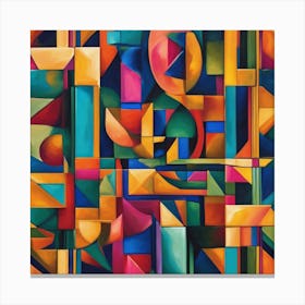 Abstract Geometric Painting Canvas Print