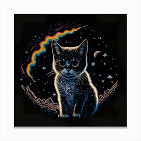 Cat Colored Sky (139) Canvas Print