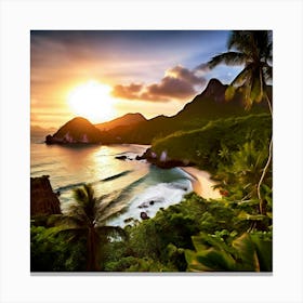 Travel Relaxation Adventure Beach Exploration Leisure Tropical Getaway Scenic Sightseeing Canvas Print