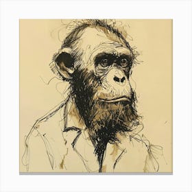 Chimpanzee Portrait Canvas Print