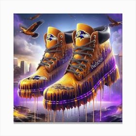 Baltimore Ravens Boots Canvas Print