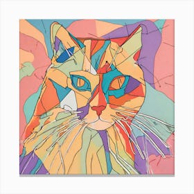 Cat painting drawings Canvas Print