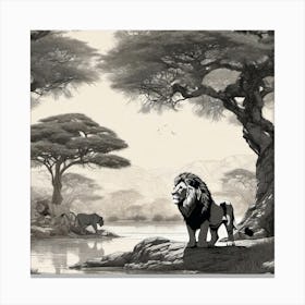 Lion King 6 Canvas Print
