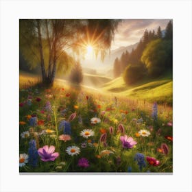 Wildflowers In The Meadow 3 Canvas Print