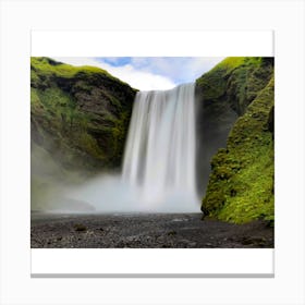 Waterfall In Iceland Canvas Print