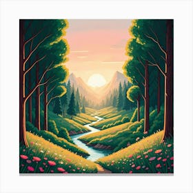 Beautiful Valley Canvas Print