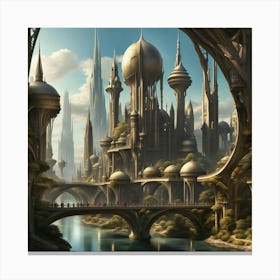 Futuristic City 1 Canvas Print