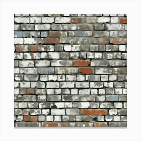 Distressed Brick Tile 3 Canvas Print