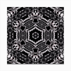 Abstract Black And White Mandala Canvas Print