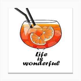 Life Is Wonderful Canvas Print