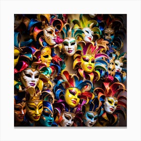 Carnival Masks In Venice Canvas Print