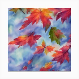 Red Autumn Leaves Canvas Print