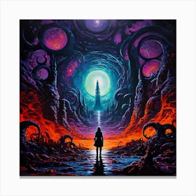 Pop Art Lovecraftian Realm Of Desolation Canvas Print