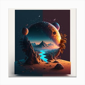 Landscape Universe Flayer 1 Canvas Print