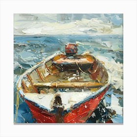 Red Boat Canvas Print