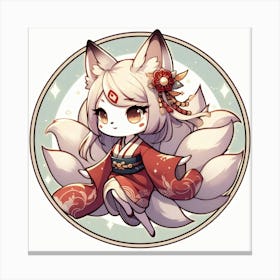 Kitsune Joy 2 Canvas Print