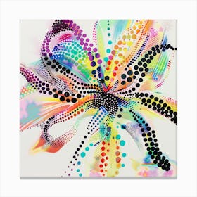 Polka Dot Flower Canvas Print