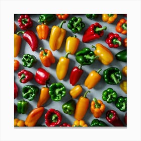 Colorful Peppers 4 Canvas Print