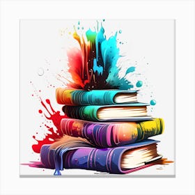 Colorful Books Canvas Print