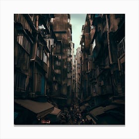 Hong Kong Street Scene Canvas Print