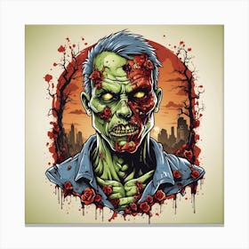 Zombie Man 1 Canvas Print