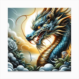 Dragon Chinese Painting Canvas Print
