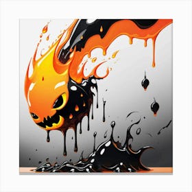 Flaming Skull 1 Canvas Print