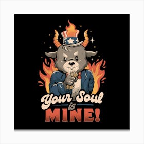 Your Soul is Mine - Funny Evil Cute Baphomet Goth Gift 1 Canvas Print