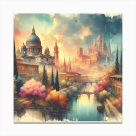 Cityscape Painting 2 Canvas Print