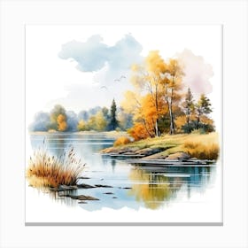 Autumn Landscape Painting Canvas Print