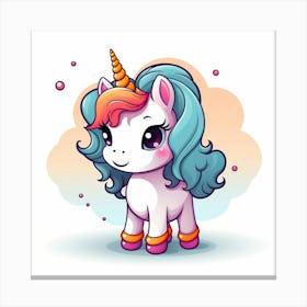 Cute Unicorn 523 Canvas Print