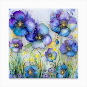 Blue Poppies 1 Canvas Print