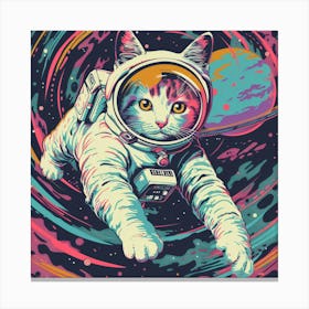 Cat In Space 9 Canvas Print