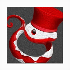Joker Snake_ Red&White Canvas Print