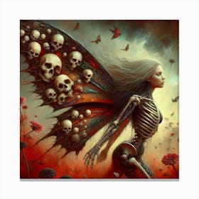 Skeleton Girl Canvas Print