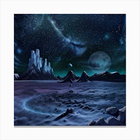 Space Landscape 12 Canvas Print