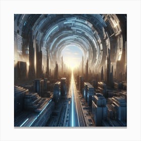 Futuristic City Canvas Print