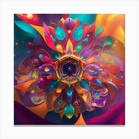 Psychedelic Mandala Canvas Print