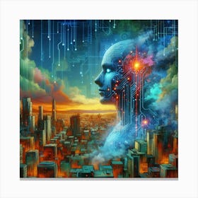 Futuristic Cityscape 4 Canvas Print