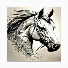 Horse Head Tattoo Canvas Print