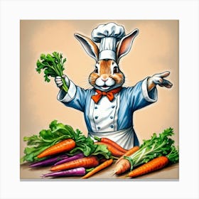 Chef Bunny 10 Canvas Print