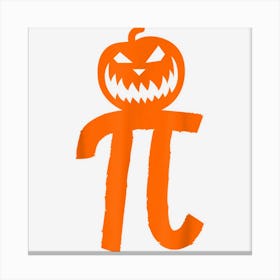 Funny Pumpkin Pi Pie Costume Teacher Halloween Canvas Print