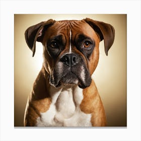 Portrait Of Boxer Dog Canvas Print