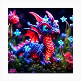 Little Dragon In The Forest Canvas Print
